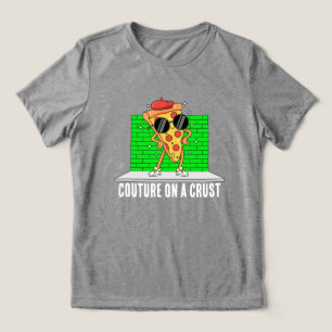 funny pizza Tri-Blend shirt
