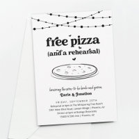 Funny Pizza Wedding Rehearsal Dinner Invitation