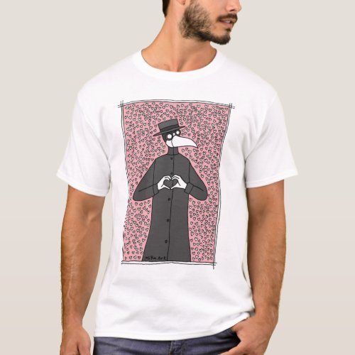 Funny Plague Doctor love Pastel Goth Creepy Cute T_Shirt