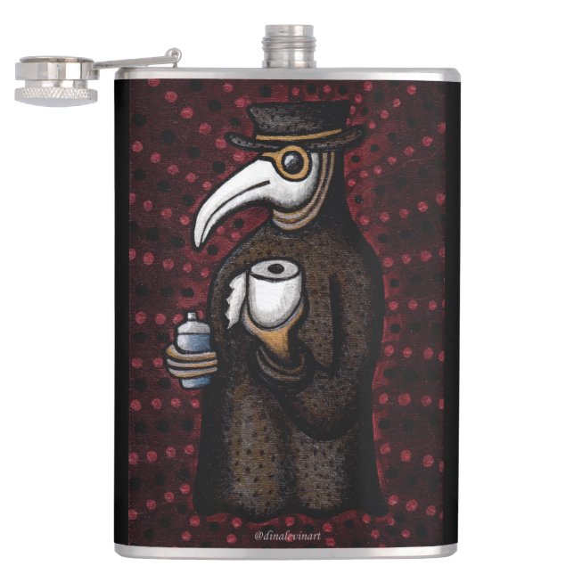 Funny Plague Doctor with Toilet Paper Flask (Opened)