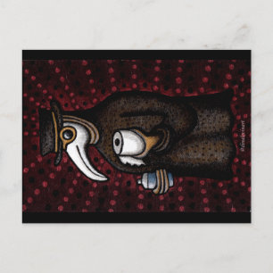 Funny Plague Doctor with Toilet Paper Postcard