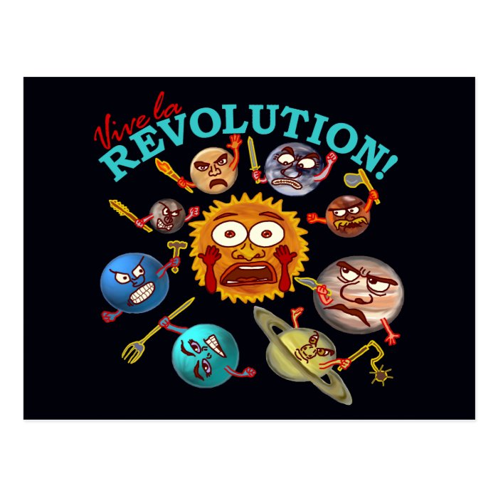 Funny Planet Revolution Postcards