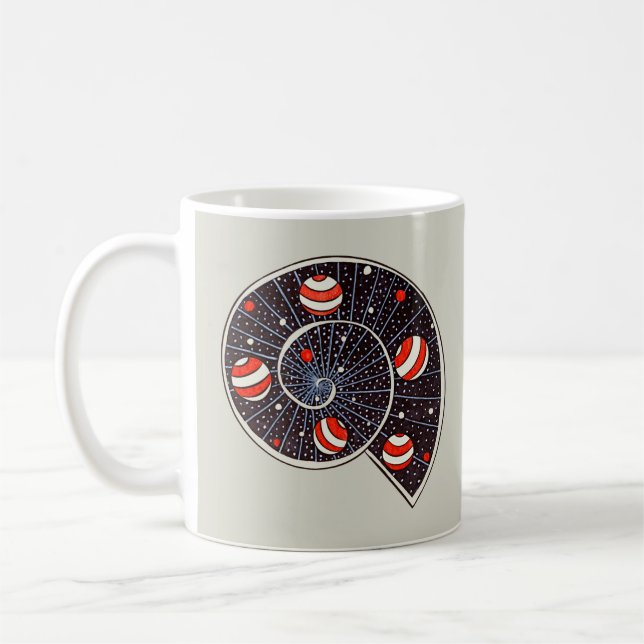 Funny planets galaxy space coffee mug (Left)
