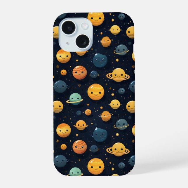 Funny Planets Space Pattern Iphone Case (Back)
