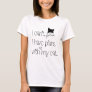 Funny Plans With My Cat Cute Drawing Typography T-Shirt