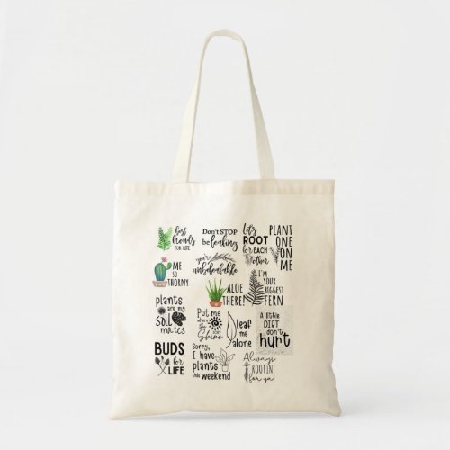 Funny Plant Chart Tote Bag