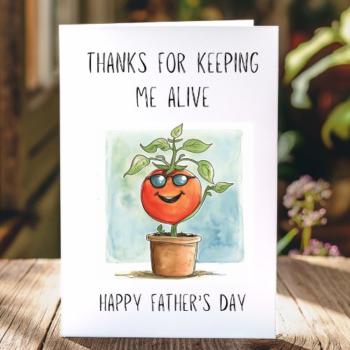 Funny Plant Dad Thanks Pun Fathers Day Card
