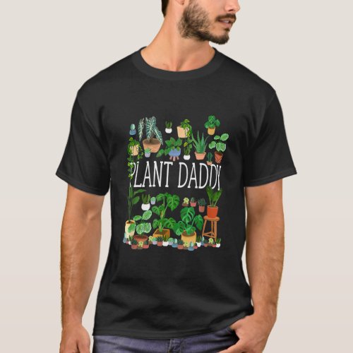 Funny Plant Daddy Leaf Gardening Gardener Dad T_Shirt