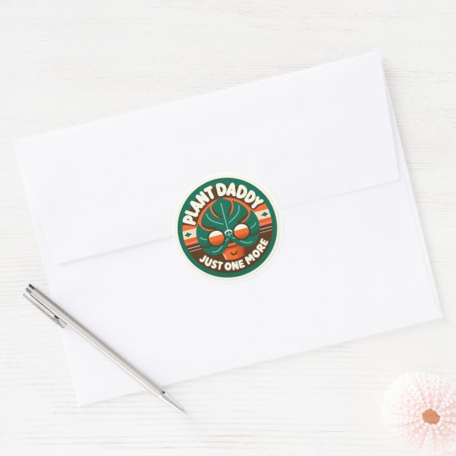 Funny Plant Daddy Sticker - Just One More Monstera (Envelope)
