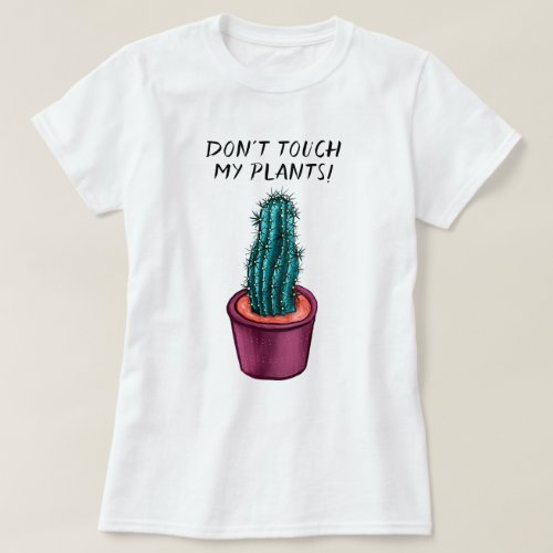 Funny Plant Lady Gardener Cactus Succulent T_Shirt