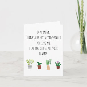 Funny Plant Lover Mother's Day Card