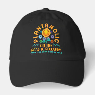 Funny Plantaholic Sunflower Garden Humor Floral Hat