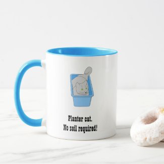 Funny Planter Cat Mugs, Template