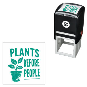 Funny Plants Before People Vintage Ink Stamp Art