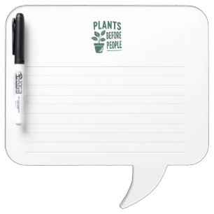 Funny Plants Before People Vintage Ink Stamp Art Dry Erase Board