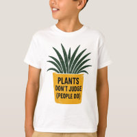 Funny Plants Don't Judge Vintage Ink Stamp Art