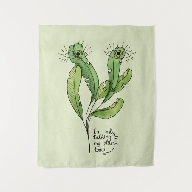 Funny Plants for Introverted Gardeners Tapestry (Front)