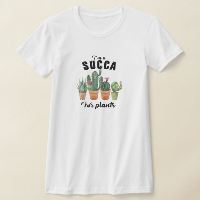 Funny plants succulent potted cacti cactus T-Shirt (Laydown)