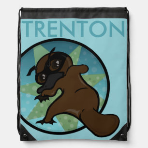 FUNNY PLATYPUS DRAWSTRING BACKPACK