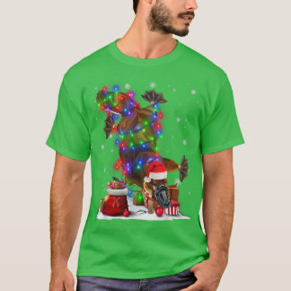 Funny Platypus Tree Christmas Lights Xmas Pajama M T-Shirt