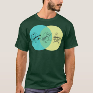 Funny platypus with keytar diagram T-Shirt