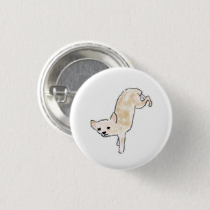Funny Playful Chihuahua Handstand Personalized Gif Button
