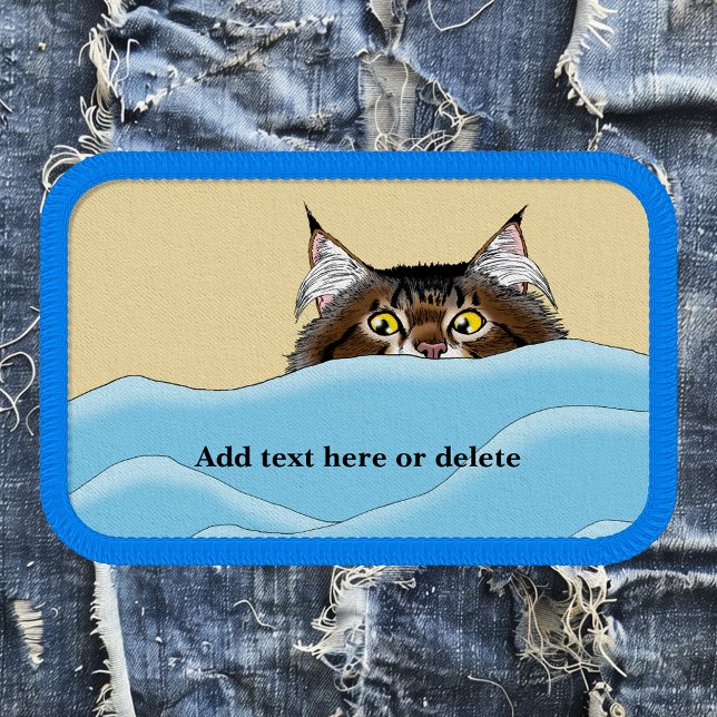 Funny Playful Yellow Tabby Cat Morning Humour Patch (Creator Uploaded)