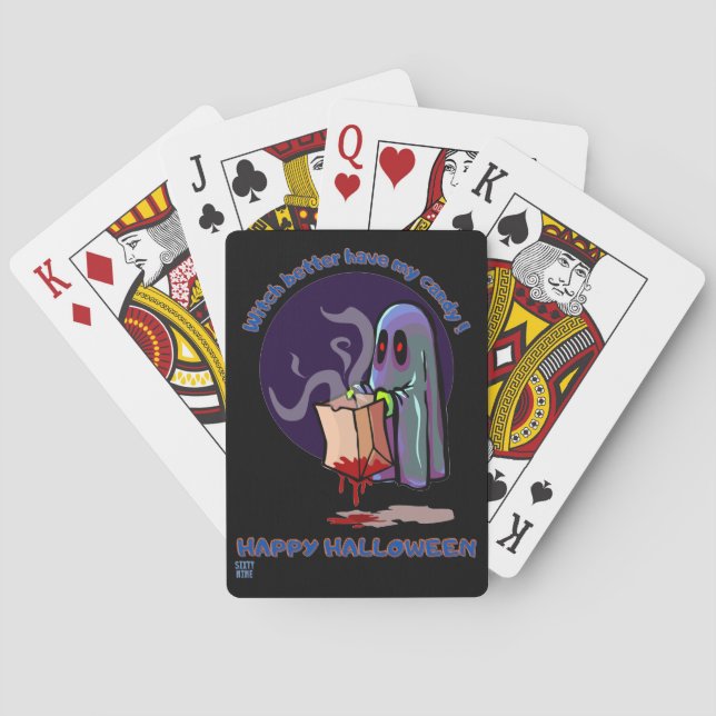 funny playing cards "HAPPY HALLOWEEN 2" (Back)