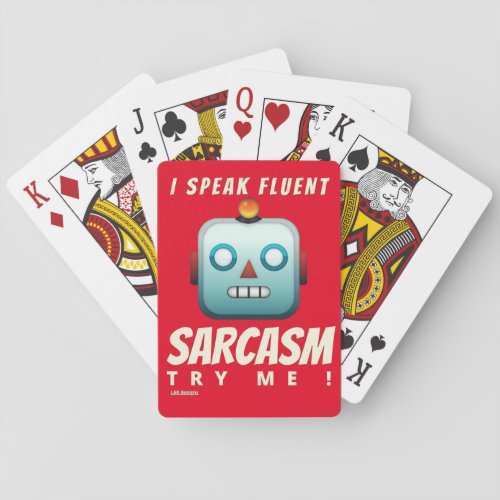 funny playing cards  I SPEAK FLUENT SARCASM