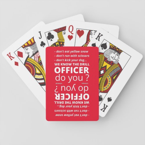 funny playing cards WE KNOW THE DRILL