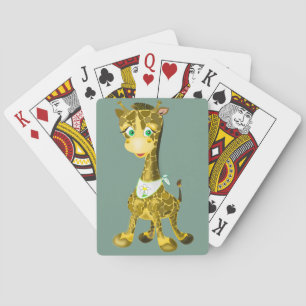 Funny Playing Cards with Baby Giraffe Customizable