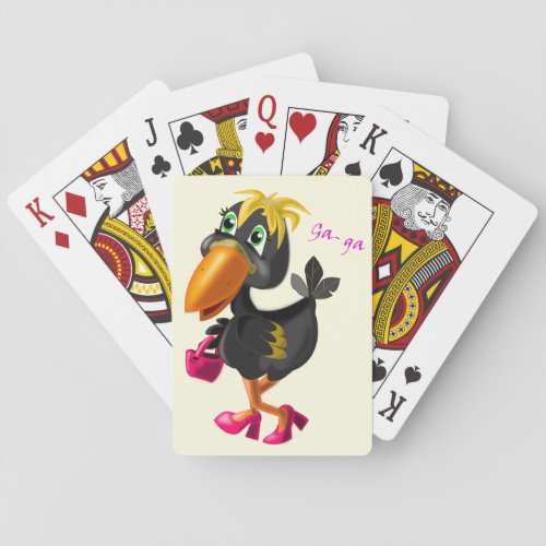 Funny Playing Cards with Modern Bird Customizable