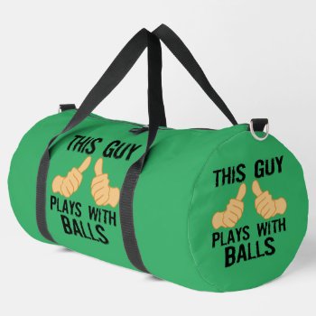 Funny Playing With Balls  Duffle Bag by AardvarkApparel at Zazzle