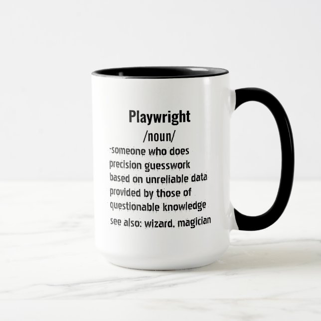 funny Playwright Definition gifts for men women Mug (Right)