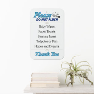 Funny Please Don’t Flush Wipes Bathroom Restaurant Metal Sign