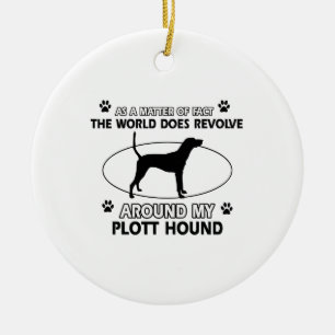 Funny PLOTT HOUND designs Ceramic Ornament