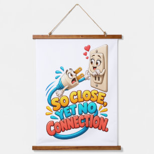 Funny Plug and Socket Humor Hanging Tapestry