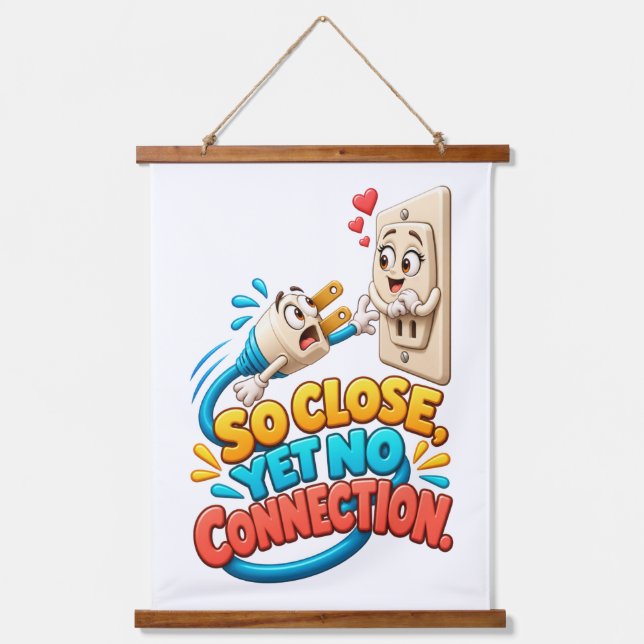 Funny Plug and Socket Humor Hanging Tapestry (Front)
