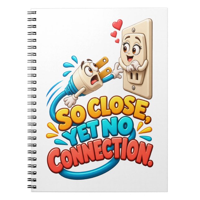 Funny Plug and Socket Humor Notebook (Front)