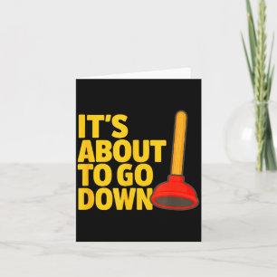 Funny Plumber Art Plumber Pefitters Plunger Humor Card