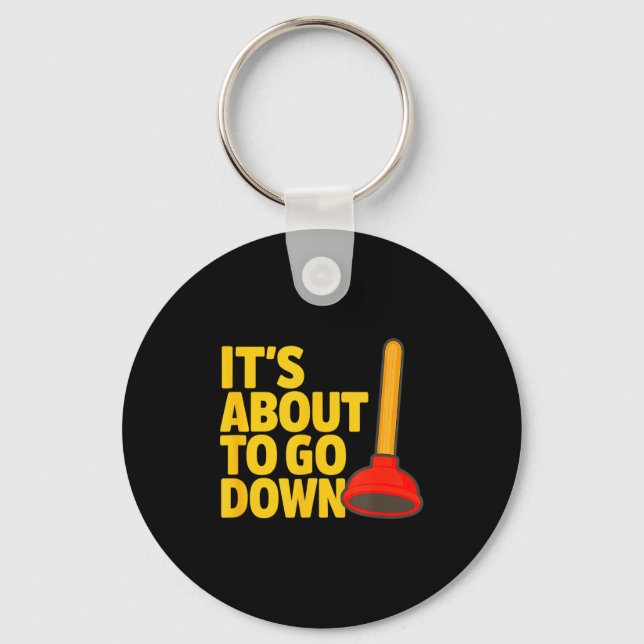 Funny Plumber Art Plumber Pefitters Plunger Humor  Keychain (Front)