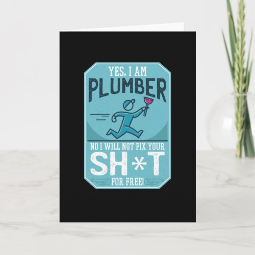 Funny Plumber Card