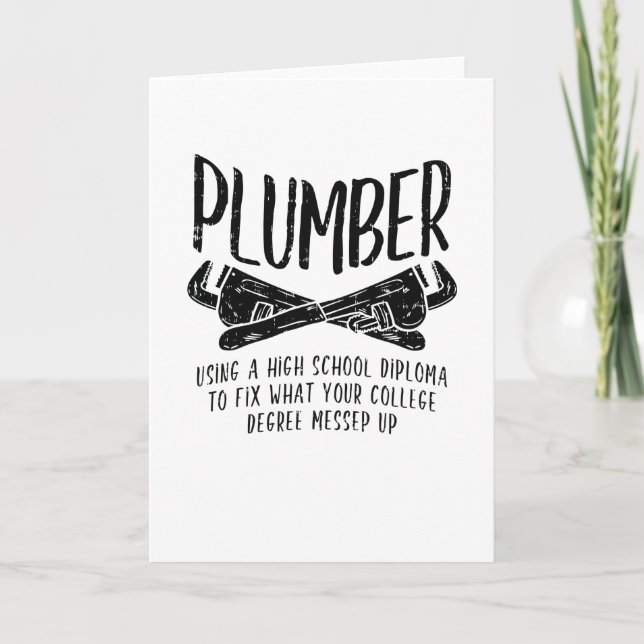 Funny Plumber Card (Front)