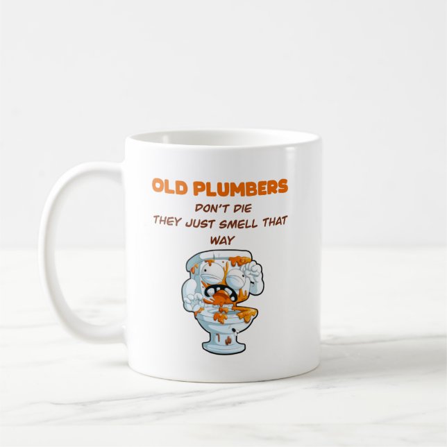 Funny Plumber Coffee Mug (Left)