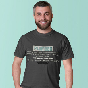 Funny Plumber Definition And Mustache T-Shirt