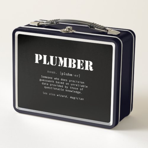 Funny Plumber Gift _ Dictionary Definition Metal Lunch Box