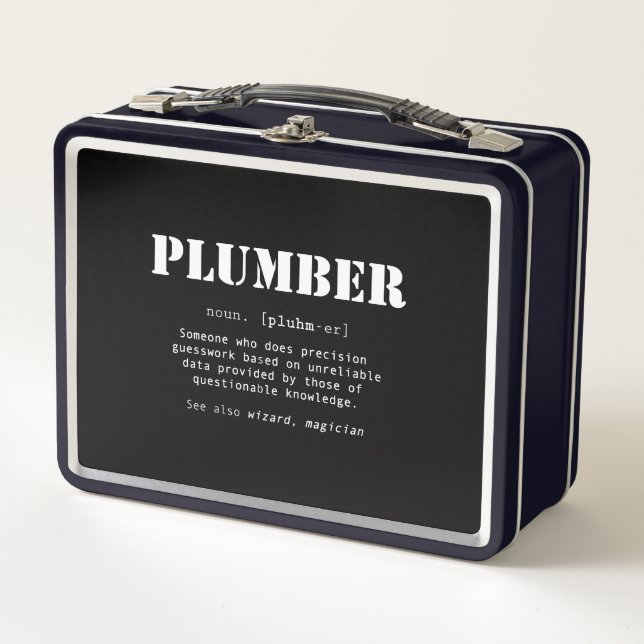 Funny Plumber Gift - Dictionary Definition Metal Lunch Box (Front)