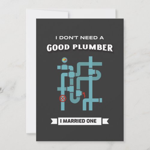 Funny Plumber Holiday Card