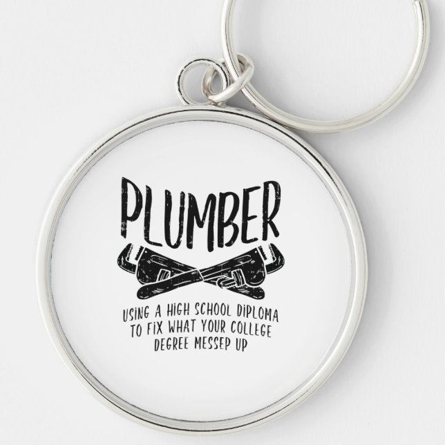 Funny Plumber Keychain (Front)