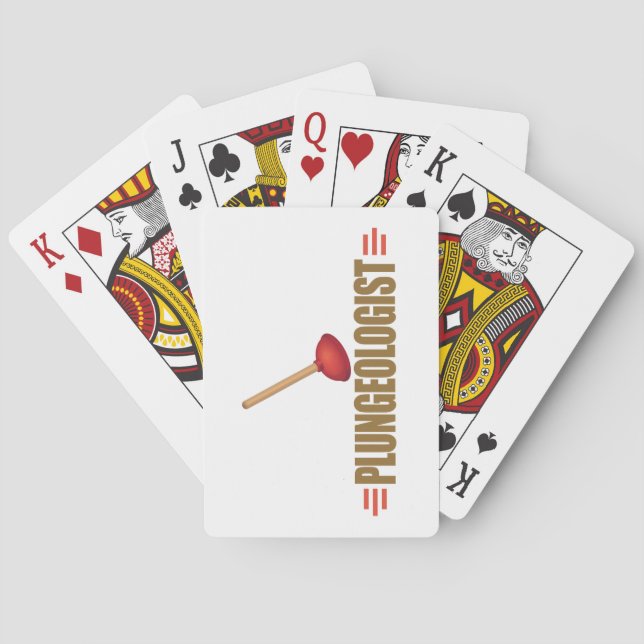 Funny Plumber Poker Cards (Back)